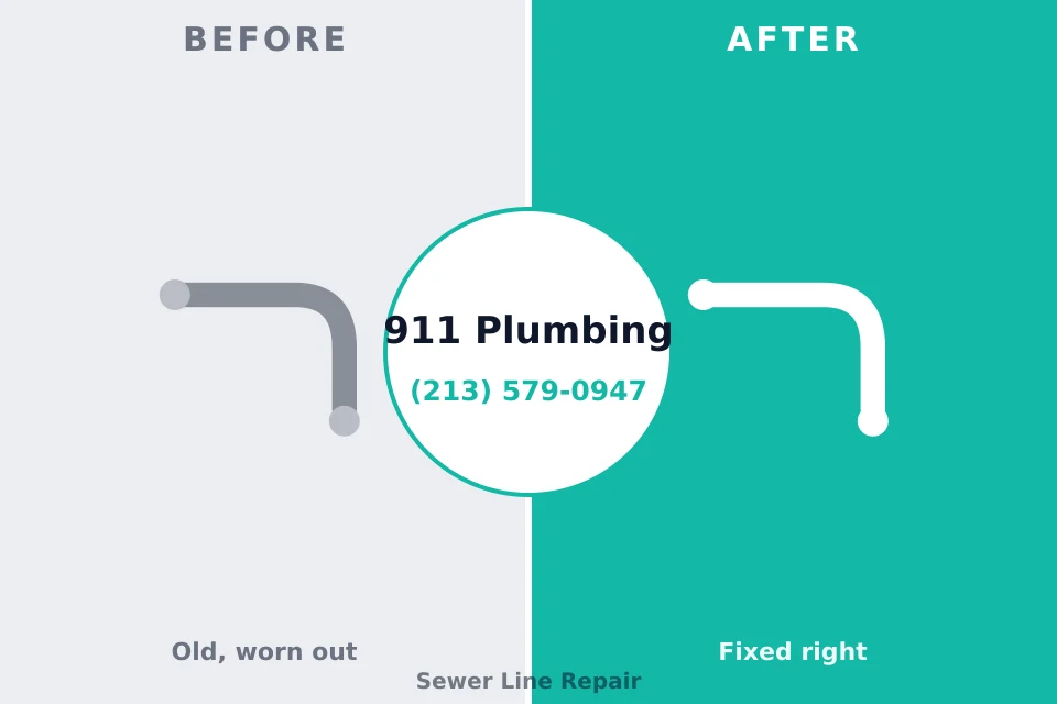 Before and after: plumbing repair Gonzales, LA